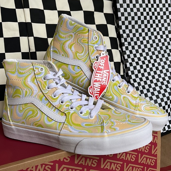 Vans Sk8-Hi Tapered Swirl Lime Cream WMNS sneakers - Picture 6 of 16